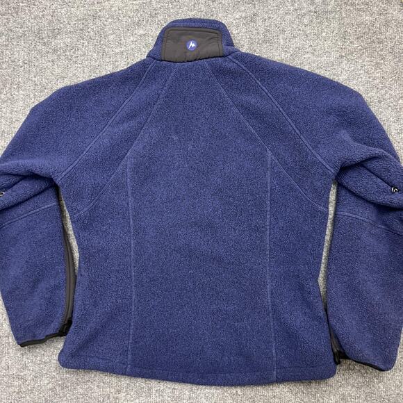 Marmot Jacket Womens Small Blue Polartec Fleece Full Zip Outdoor Hiking Warm - Picture 5 of 11